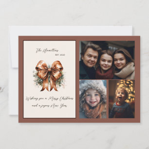 Elegantes botanisches Botanisches Weihnachtsfest D Feiertagskarte