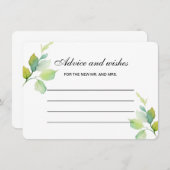 Elegantes botanisches Brautparty Begleitkarte (Vorne/Hinten)