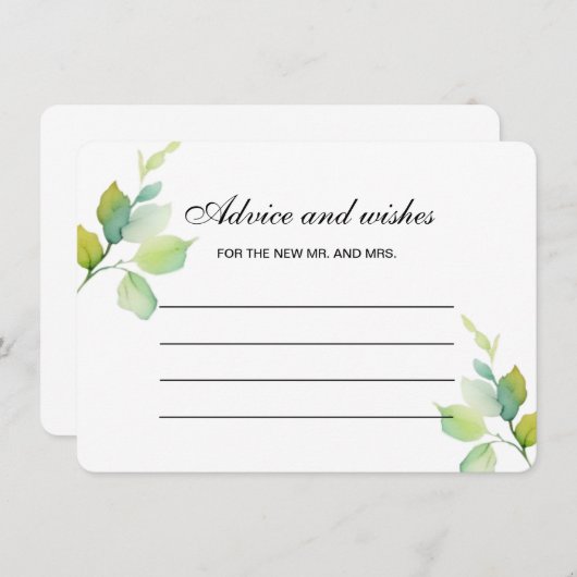 Elegantes botanisches Brautparty Begleitkarte (Vorne/Hinten)