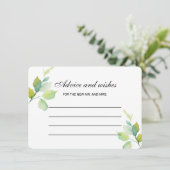 Elegantes botanisches Brautparty Begleitkarte (Stehend Vorderseite)