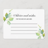 Elegantes botanisches Brautparty Begleitkarte (Vorderseite)