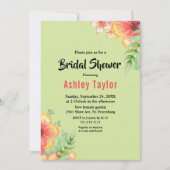 Elegantes botanisches Brautparty der Blume Einladung (Vorderseite)