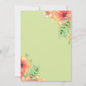 Elegantes botanisches Brautparty der Blume Einladung (Rückseite)