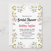 Elegantes botanisches Brautparty Einladung (Vorderseite)