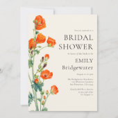 Elegantes botanisches Brautparty Einladung (Vorderseite)