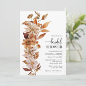 Elegantes botanisches Brautparty Einladung (Stehend Vorderseite)