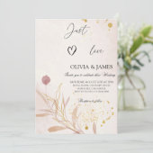 Elegantes botanisches Brautparty Party Herbst Einladung (Stehend Vorderseite)