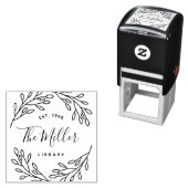 Elegantes botanisches Buchzeichen Permastempel (Beispiel)