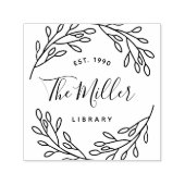 Elegantes botanisches Buchzeichen Permastempel (Design)