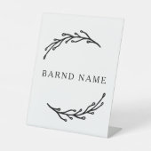 Elegantes botanisches Business-Logo Sockelschild (Vorderseite)