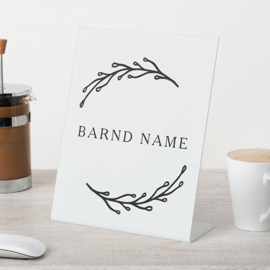 Elegantes botanisches Business-Logo Sockelschild (In SItu)