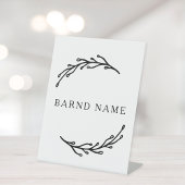 Elegantes botanisches Business-Logo Sockelschild