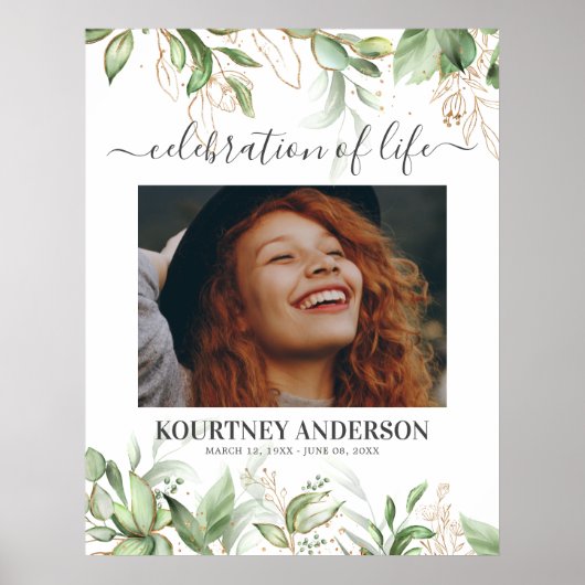 Elegantes botanisches Denkmal Poster (Vorne)