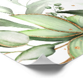 Elegantes botanisches Denkmal Poster (Ecke)