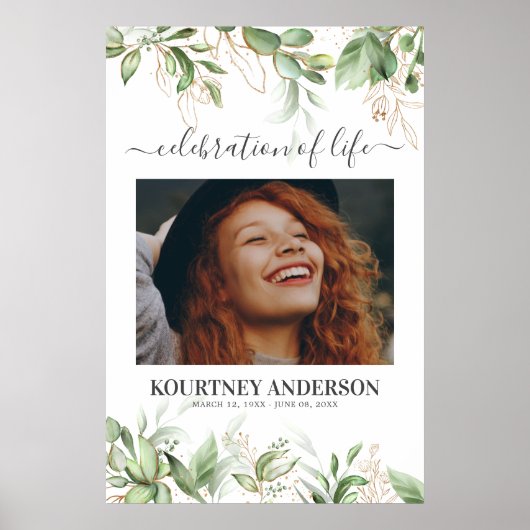 Elegantes botanisches Denkmal Poster (Vorne)