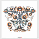Elegantes botanisches Design Aufkleber (Blatt)