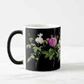 Elegantes botanisches Design in Rosa und Weiß Verwandlungstasse (Links)