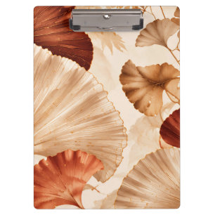 Elegantes botanisches Design mit goldenen Ginkgobl Klemmbrett