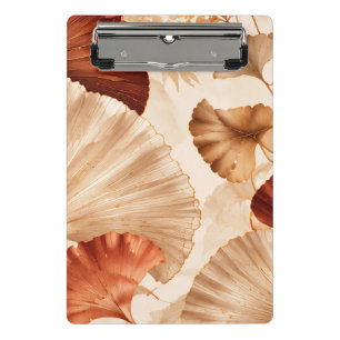 Elegantes botanisches Design mit goldenen Ginkgobl Mini Klemmbrett