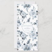 Elegantes botanisches dustisches Blumenmenü (Rückseite)