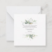 Elegantes botanisches Eukalyptus-Parchment Vielen Mitteilungskarte (Rückseite)