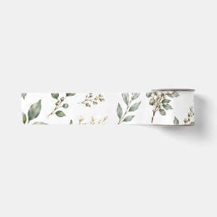 Elegantes botanisches Eukalyptus-Satinband Satinband