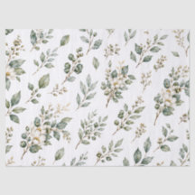 Elegantes botanisches Eukalyptus-Seidenpapier