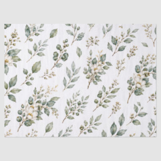 Elegantes botanisches Eukalyptus-Seidenpapier Seidenpapier