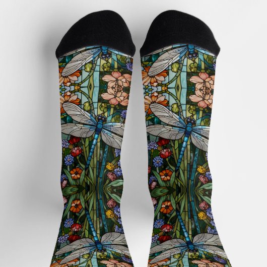 Elegantes botanisches Fleckglas aus Dragonfly Socken (Oben)