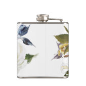 Elegantes Botanisches Floral Monogramm Fl Flachmann (Rückseite)