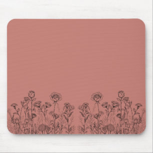 Elegantes botanisches florales Design-Mauspad Mousepad