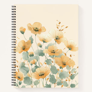 Elegantes botanisches florales Design-Notizbuch ( Notizblock