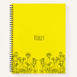 Elegantes botanisches florales Design-Notizbuch ( Notizblock