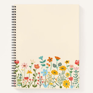 Elegantes botanisches florales Design-Notizbuch ( Notizblock