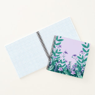 Elegantes botanisches florales Design-Notizbuch ( Notizblock
