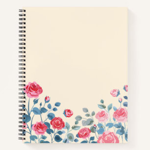 Elegantes botanisches florales Design-Notizbuch ( Notizblock