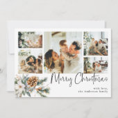 Elegantes botanisches Foliage & Foto Weihnachten (Vorderseite)