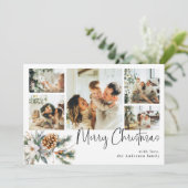 Elegantes botanisches Foliage & Foto Weihnachten (Stehend Vorderseite)