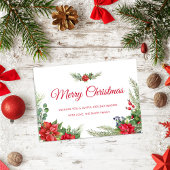 Elegantes botanisches Foliage Frohe Weihnachten