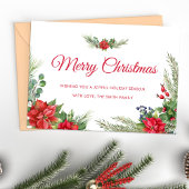 Elegantes botanisches Foliage Frohe Weihnachten