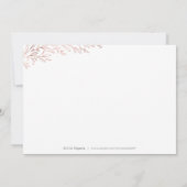 Elegantes botanisches Foto der Rose Save the Date Einladung (Rückseite)