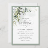 Elegantes botanisches Foto Einladung (Vorderseite)