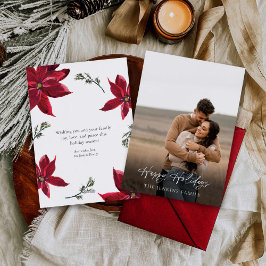 Elegantes botanisches Foto Feiertagskarte