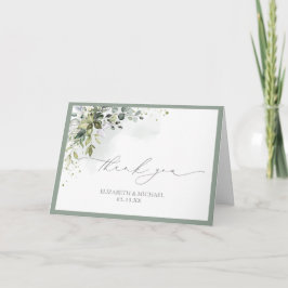 Elegantes botanisches Foto Hochzeit Karte