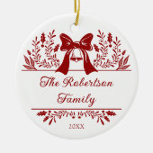 Elegantes botanisches Foto Keramik Ornament (Vorne)