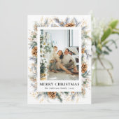 Elegantes botanisches Foto lässt frohe Weihnachten (Stehend Vorderseite)