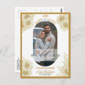 Elegantes botanisches Foto mit Sonnenblumen Save t Postkarte (Vorne/Hinten)