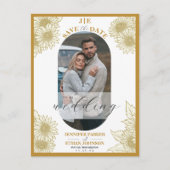 Elegantes botanisches Foto mit Sonnenblumen Save t Postkarte (Vorderseite)