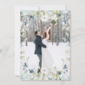 Elegantes botanisches Foto Save The Date (Rückseite)