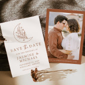Elegantes Botanisches Foto Terracotta auf dem Mont Save The Date